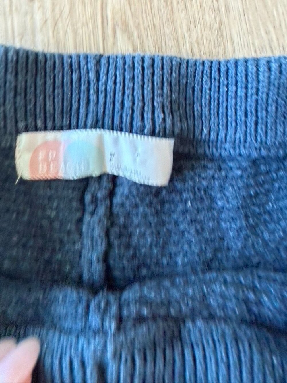 Free People Textured Knit Sweater Pants wide leg Small Navy - Picture 7 of 8